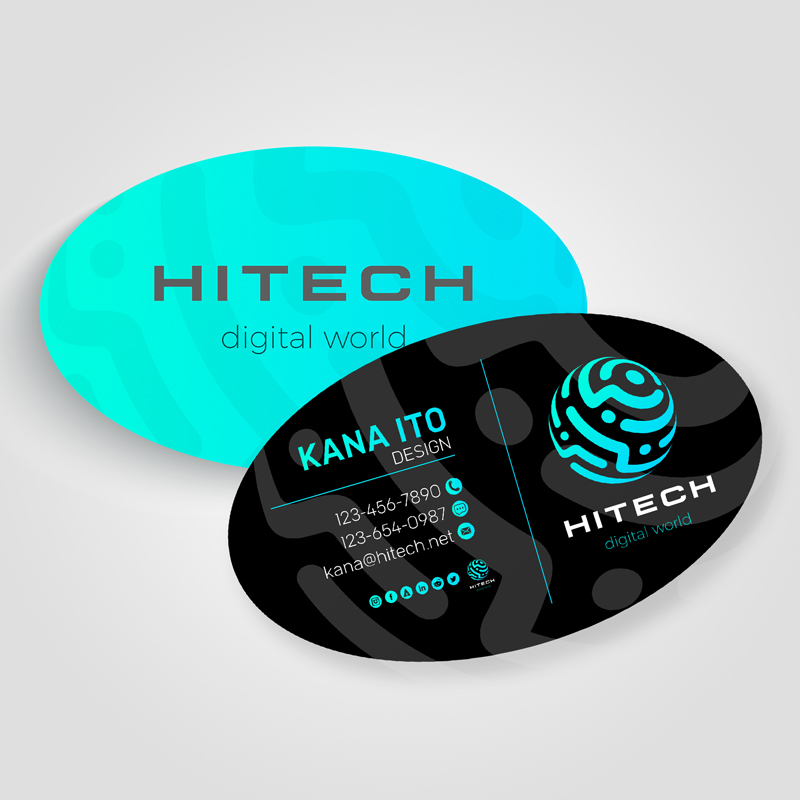Oval Business Cards