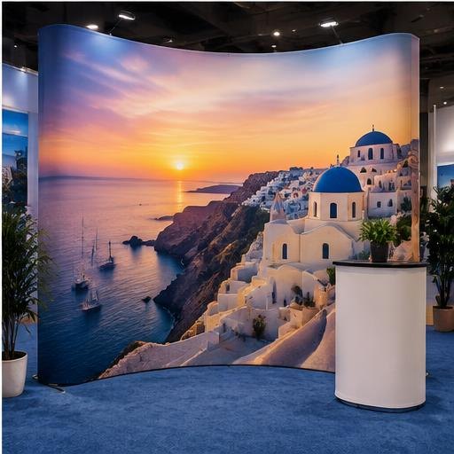 Curved Pop-Up Display