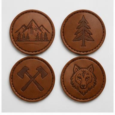 Laser-Engraved Leather Patches