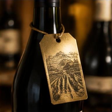 Metallic Bottle Neck Hang Tags