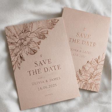 Metallic Save the Date Cards