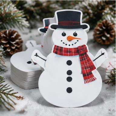 Snowman Die Cut Postcards